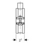 Geberit Rohrschelle FlowFit 20-24 mm, Breite 5,6 cm, Länge 34 mm, mit Gewindemuffe M8/M10