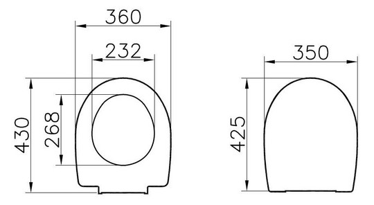 VitrA Bad WC-Sitz Pera ohne Absenkautomatik, für Compact WC, weiß