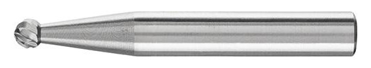 PFERD-HM-Frässtift Kugel KUD - 4x3mm, Z3P, Schaft 6mm