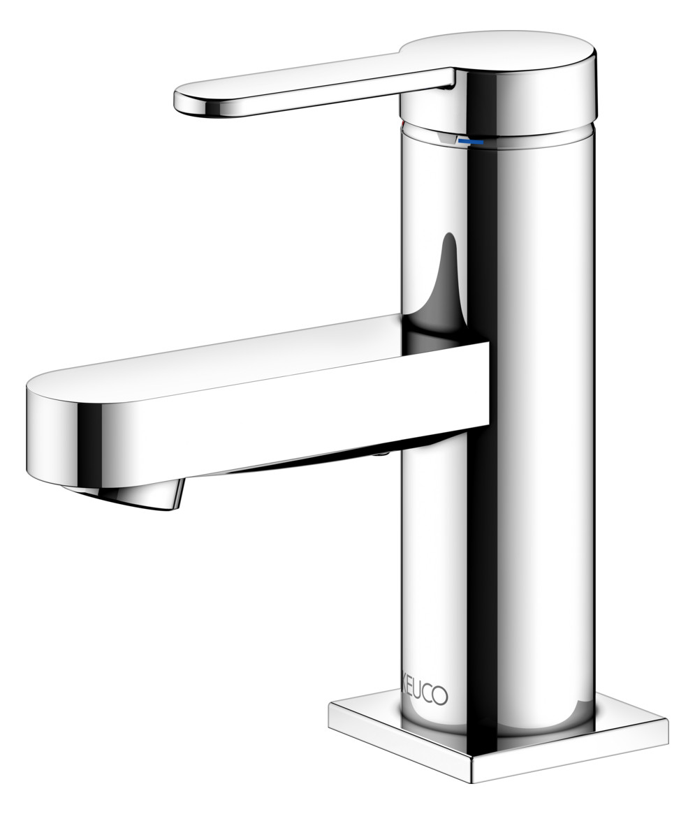 KEUCO Waschtisch-Einhebelmischer 60 IXMO Flat Ausladung 89mm, ohne Ablaufgarnitur, verchromt