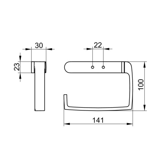KEUCO Toilettenpapierhalter Elegance 141x100x30mm, offen, schwenkbar, verchromt