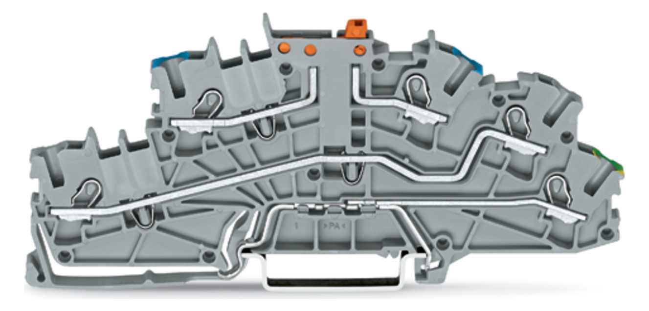 Installationsklemme 20A Serie 2003 3pot 0,25-4qmm gr Mit N-Trennschlitten Installationsklemme 20A Serie 2003 3pot 0,25-4qmm gr Mit N-Trennschlitten