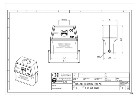 HART Tüllengeh.-Oberteil M25 19200100446 