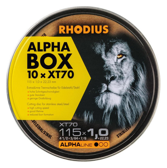 RHODIUS-Trennscheibe XT70 in Dose - 125x1,0mm, gerade (10...