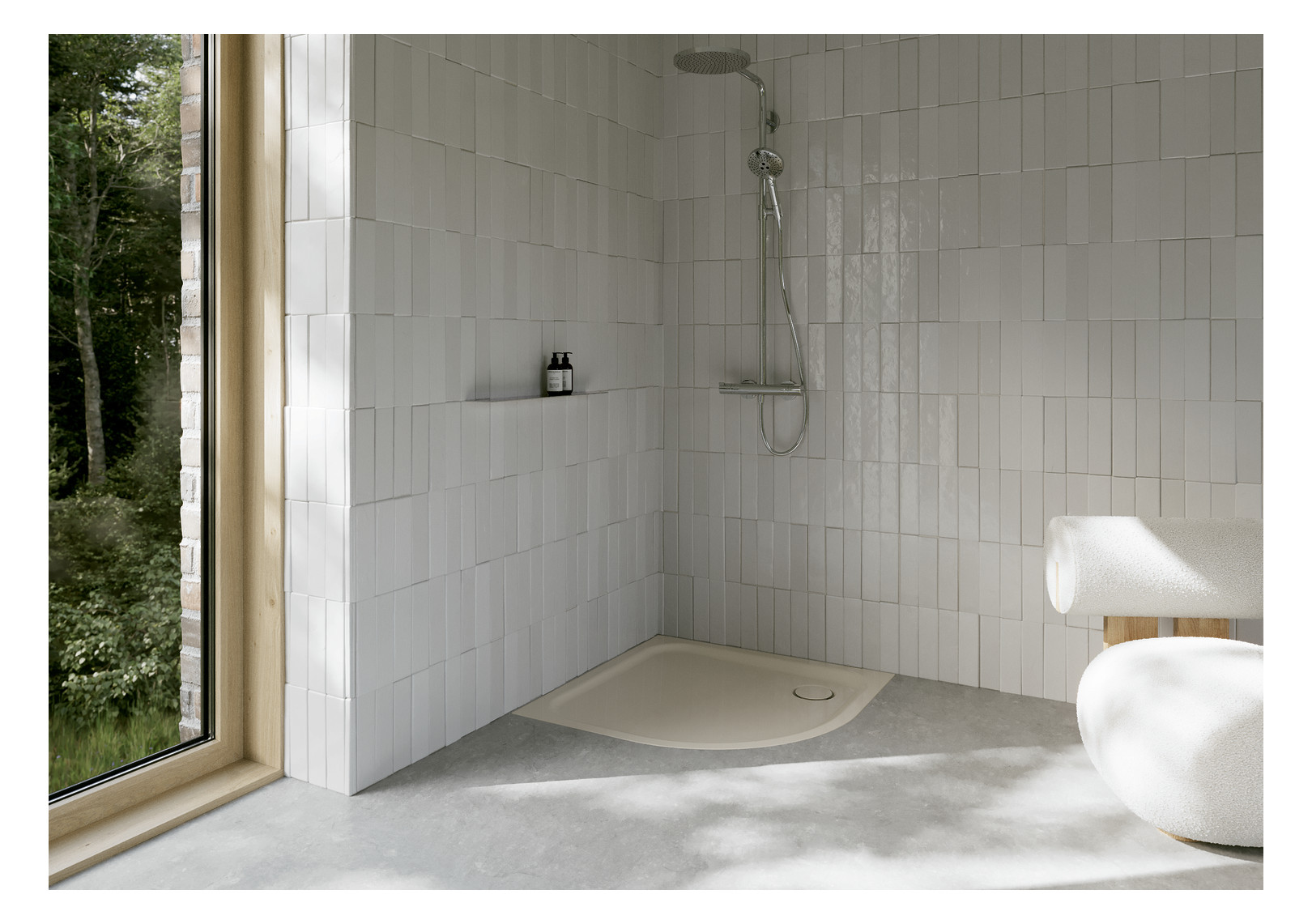 Duschwanne BetteCorner 5429 90x90x3,5cm, pergamon