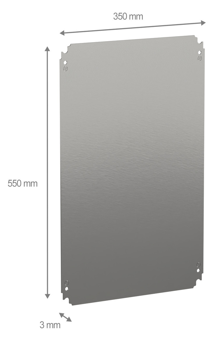 Montageplatte 350x550x12,5mm Metall
