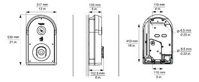 Wallbox 22kVA 3ph EVlink 1f 22kW/Ladep IP55 317x529x158mm Wandmont Kst IK10