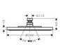 hansgrohe Tellerkopfbrause Axor Starck Decken- oder Wandmontage, 240mm, 1jet, brushed black chrome