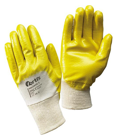 fortis-Nitrilhandschuh, gelb Mechanic leicht - Gr.9...