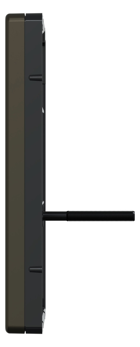 Zentralplatte TAE 3f System Design mokka Schraubbef m.Beschr.Feld