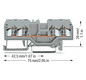 Reihenklemme 0,08-2,5qmm Serie 280 20A 1Etage 4kl gr Hutschiene TH35