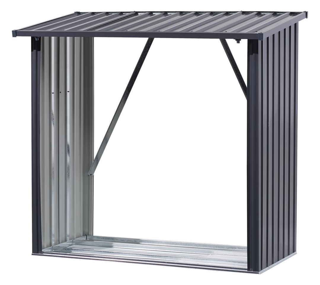 Bild Kaminholzregal L150 x 75 x 142/154 cmver zinkt und lackiert el - floraworld-0