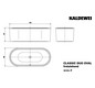 Kaldewei Badewanne CLASSIC DUO 111-7 180x80cm, oval, freistehend, Schürze alpinweiss matt, alpinweiß matt