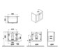 VitrA Bad Waschtisch-Unterschrank Root Classic Compact 56,5x37x55cm, 2 Türen, Korpus Graphit Matt