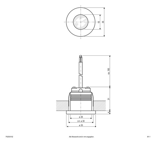 EVN P-LED Einbauleuchte rund   P02030102 
