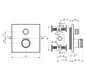 Ideal-Standard Fertigmontageset CeraTherm Navigo für UP-Brausethermostat, eckig, Chrom