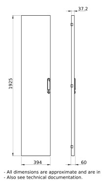 Fachtür IP30 ST H2000xB400xT30mm