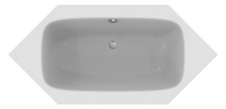 Ideal-Standard Sechseck-Badewanne i.life 190 x 90 x 45 cm, weiß