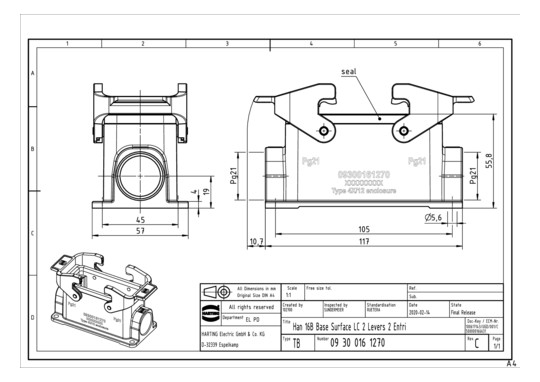 HART Sockelgehäuse           09300161270 