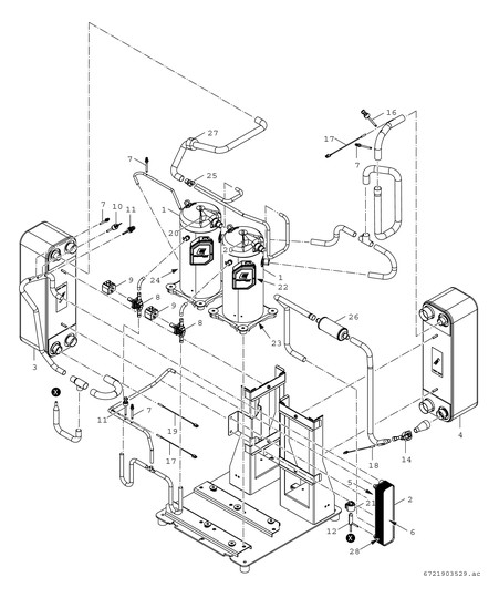 BOSCH Sole/Wasser/Erdwärmepumpe SupraEco T T 380-2, 38 kW, Kompakt, 2-stufig