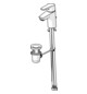 HANSA Waschtisch-Einhebelmischer HANSAPOLO mit Ablaufgarnitur, Ausladung 103 mm, chrom