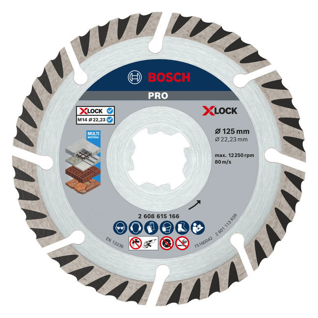 PRO Multi Material X-LOCK Diamanttrennscheibe, 125mm, Twin Pack