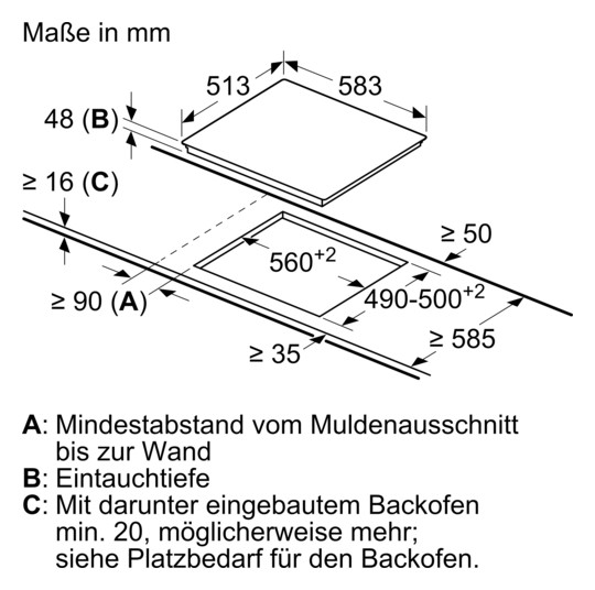 Kochfeld Zweikreisz Bräterz 583x513mm