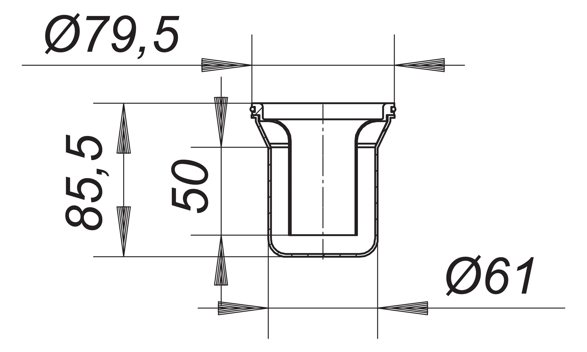Dallmer Geruchsverschluss ORIO ORIO, für Duschwannenablauf