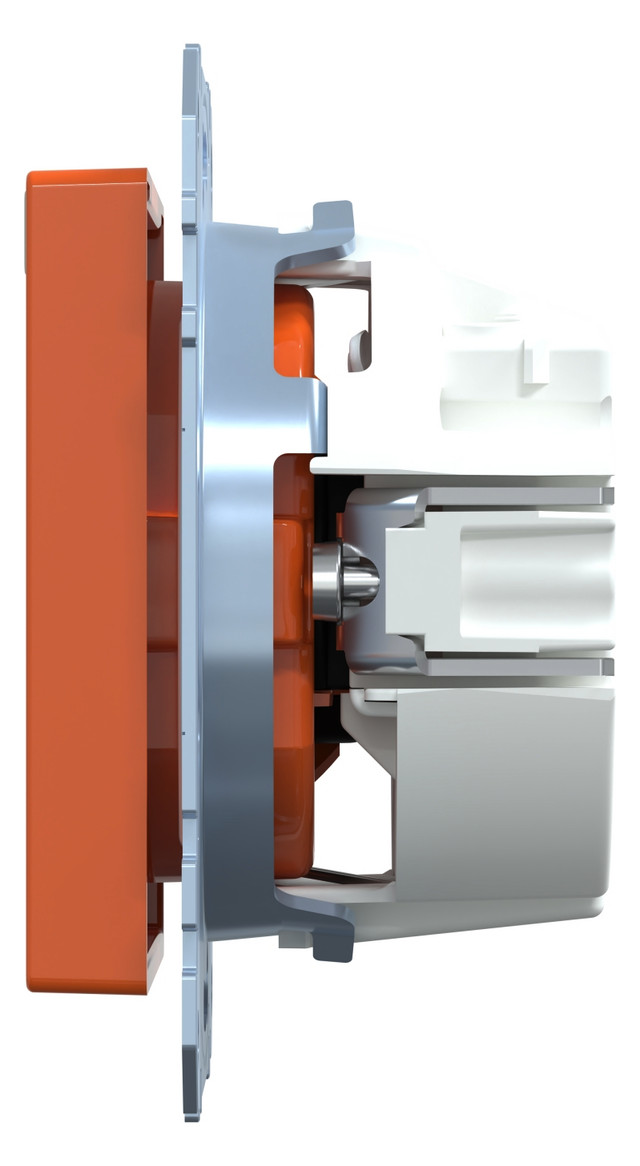 Steckdose 1f or glz System M UP m.BS IP20 Mit erhöhtem Berührungsschutz