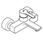 GROHE Wannen-Einhebelmischer Lineare 1/2", Wandmontage, supersteel