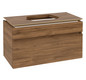 V&B Waschtischunterschrank Legato 100x55x50cm, Waschtisch mittig, Kansas Oak