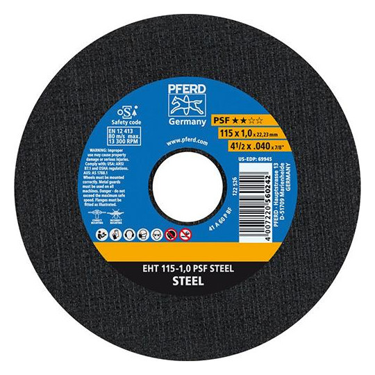 PFERD-Trennscheiben für Stahl PSF STEEL - 115x1,0mm,...