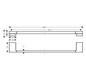 hansgrohe Badetuchhalter AddStoris Länge 648mm, Wandmontage, Metall, mattweiß