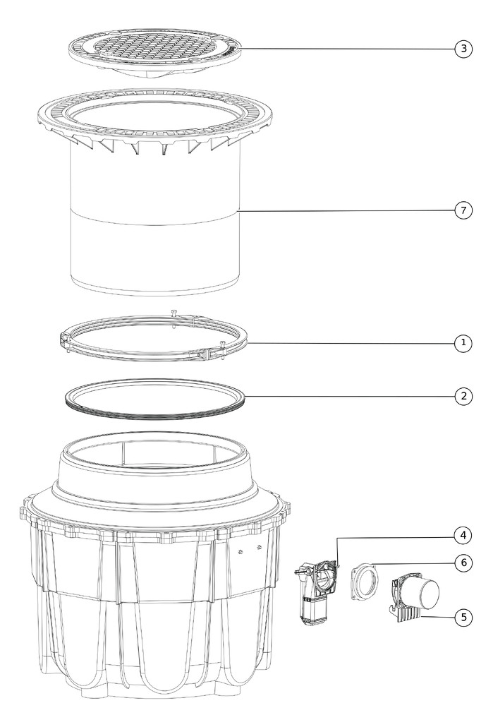 Kessel Öl-/Benzinabscheider EasyOil G System II LW 800, Einbautiefe 483-967mm, Klasse B