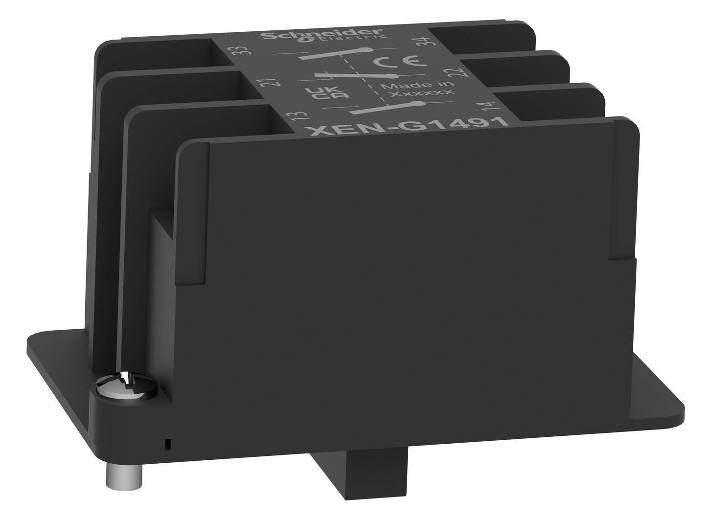 Hilfsschalterblock 2S 1Ö Frontbef 3A/AC Schraub