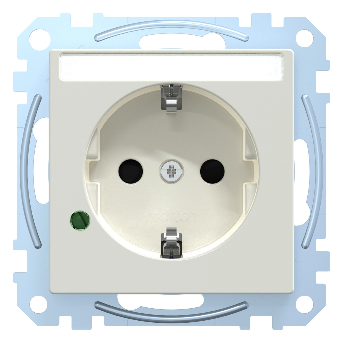 Steckdose 1f polws glz System M UP m.BS IP20 Mit erhöhtem Berührungsschutz