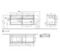 V&B Waschtischunterschrank Collaro 140x54,8x50cm, Waschtisch links, white wood