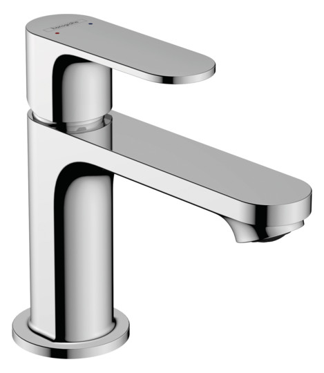 hansgrohe Waschtisch-Einhebelmischer Rebris S 80 mit Zugstangen-Ablaufgarnitur, chrom