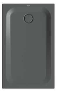 Duschwanne BetteUltra 1670 120x75x3,5cm, Mini-Wannenträger, smoke