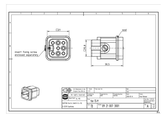 HART HAN 7D-M 50V/120V-      09210073001 
