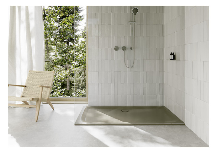 Duschwanne BetteUltra 5808 180x100x3,5cm, Mini-Wannenträger, graphite