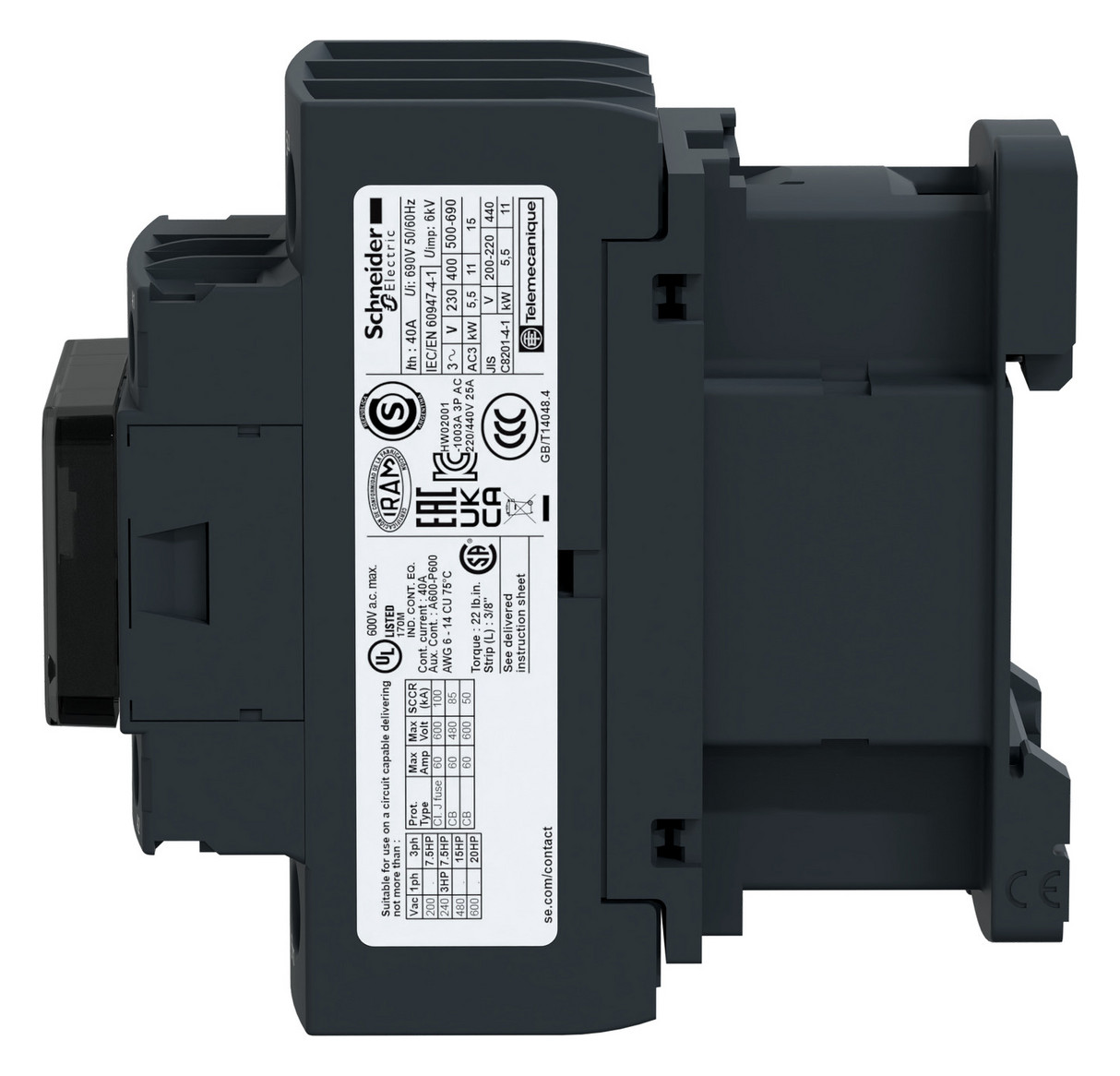 Leistungsschütz 11kW 3S 380VAC 25A 1S+1Ö/Hilf Leistungsschütz 11kW 3S 380VAC 25A 1S+1Ö/Hilf
