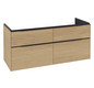 V&B Waschtisch-Unterschrank Subway 3.0 127,2x57,6x47,8cm, ohne LED/Griff Volcano black, nordic oak