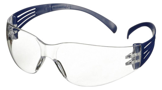 3M-Brille SecureFit 100, klar, Rahmen dunkelblau, UV-Schutz