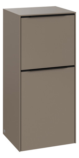 V&B Seitenschrank Subway 3.0 40x86x36,2cm, Schanier rechts/Griff Volcano black, taupe