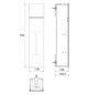 EMCO Unterputz-WC-Modul Asis pure 170x730mm, Türanschlag links, mit Fächern, weiss matt