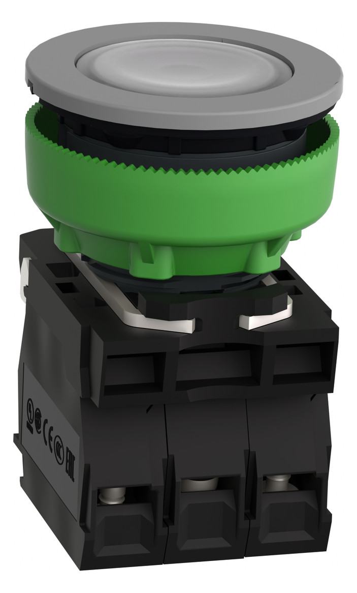 Drucktaster 1f ws rnd Ø30,5mm 1S 1Ö IP66 fl Geeignet für Beleuchtung Tastend