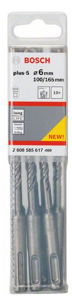 Hammerbohrer Ø6mm SDSplus 100/165mm f.Beton f.Stein