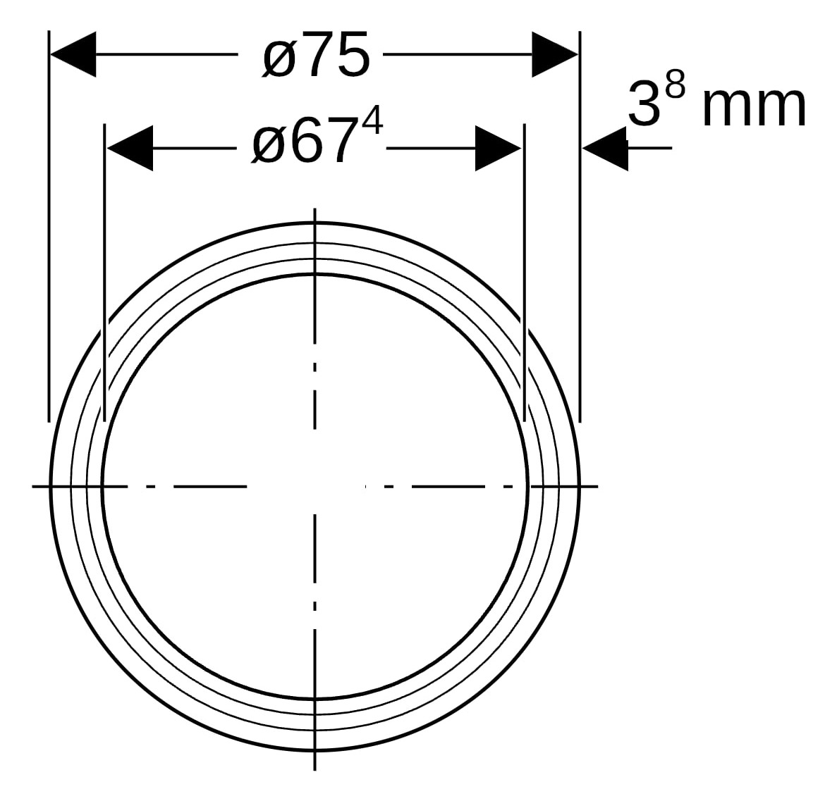 Geberit Rohr Silent Pro DN 70, 250 mm, mit Muffe