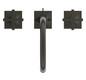 Ideal-Standard 3-Loch-Waschtisch-Armatur Joy Neo Kreuzgriffe, Ausladung 168mm, mit Metall-Ablaufgarnitur, magnetic grey